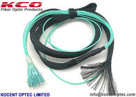 MTP Fiber Optic Truck Cable MPO 12LC OM3 OM4 With Pulling Eye Protection Tube