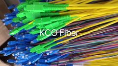 Cabo de ligação de fibra óptica / chicote de fibra óptica Telecom SC LC FC ST E2000 DIN MU MPO MTP (KCO Fiber)