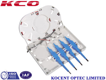 Indoor 4 Core Fiber Optic Termination Box with 50N Pull Off Force and Temperature -45~+85 Resistance