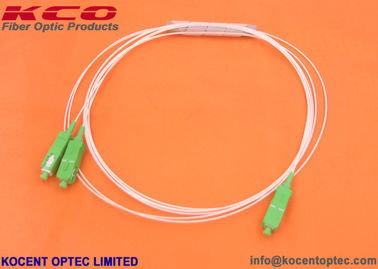 Durable 1x2 Mini Tube Fiber Optic Splitter PLC 0.9mm 1.0m LSZH SC/APC LC/APC