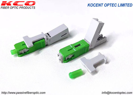 Pre-Polished SC APC Fiber Optic Fast Connector with G657 Fiber Type and 55mm Length for Quick Assembly