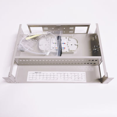 Duplex simples do SC LC dos portos da caixa 19inch 2U 48 do painel de remendo de fibra de FTTH