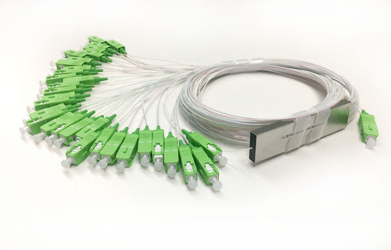 PLC 1x32 1:32 1*32 PLC splitter óptico Mini tubo de aço SC conector 0,9mm LSZH