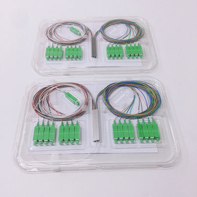 Mini tubo 1x16 1:16 PLC Divisor SC APC G657A1 G652D Cabo Divisor de fibra óptica passiva