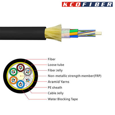 Cabo Óptico de Fibra ADSS SM G652D 12fo 96fo Autossustentado e Dielétrico para Exterior
