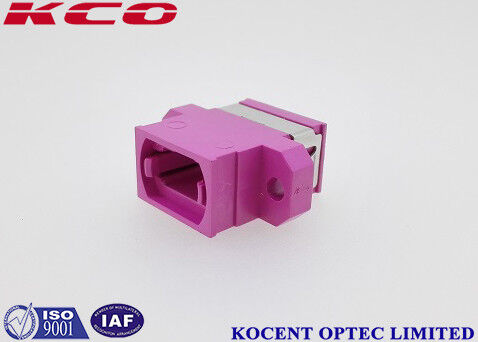 OM4 MPO Fiber Coupler MTP Fiber Optic Adapters Violet Pink Color