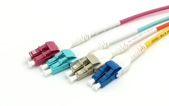 G657 Single Mode Fiber 8 Cores MPO To DLC MTP 8F to LC Duplex Uni-boot Optical Fiber Break-out Fan-out Patch Cord