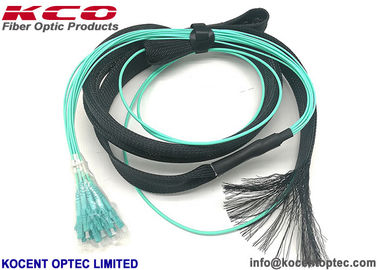 MTP Fibra Óptica Cable de camião MPO 12LC OM3 OM4 Com puxando tubo de proteção ocular