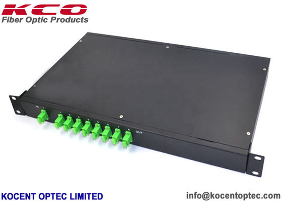 Divisor Rackmount de fibra ótica do painel de remendo do divisor 1x8 SC/APC do PLC 1*8