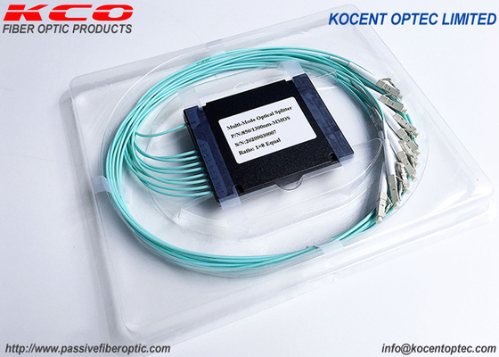 Multimodo OM3 acoplador de fibra óptica PLC Splitter 1*2 1*4 1*8 SC LC FC ST Connector