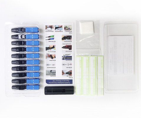 Tensão rápida de fibra ótica 4N da fibra da passagem 3D do IL 0.3dB do conector do SC UPC de Viettel FTTH