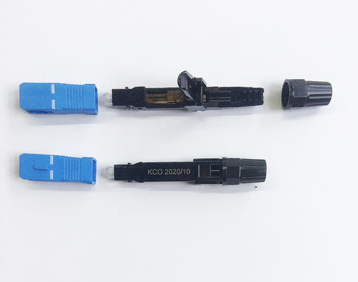 SC/UPC Optical Connector with 0.3dB Insertion Loss 4N Fiber Tension for G652 G657 Fiber